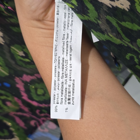 Zara Multicolor Patterned Ruffle Blouse - Picture 5 of 9